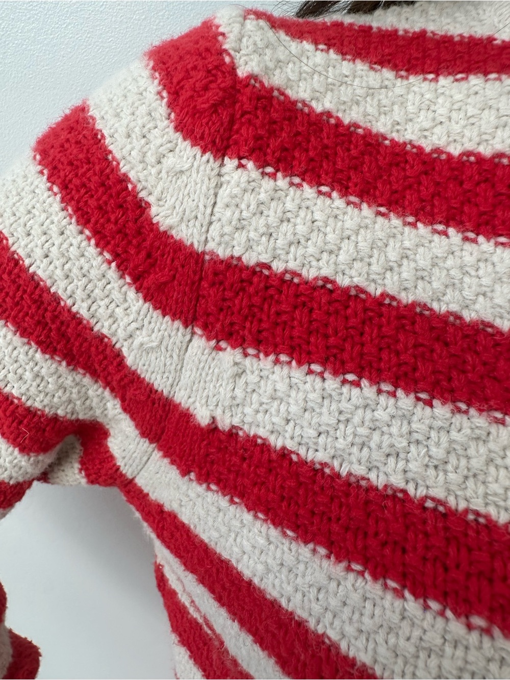 a new day Red and Cream Striped Knit Cardigan 2 piece set - Picture 4 of 6